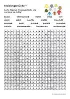 Vorschau - Stationenlernen - Suchsel Kleidungsstücke (2-fach differenziert) - Deckblatt