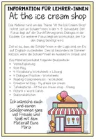 Vorschau - Stundenentwürfe - AT THE ICE CREAM SHOP - MATERIALPAKET (komplette Unterrichtseinheit + Verlaufsplanung) - Seite 1