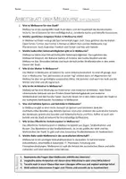 Vorschau - Arbeitsblätter - AB mit Fragen zum Thema "Melbourne" + Lösungsblatt - Seite 1