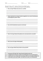 Vorschau - Arbeitsblätter - AB mit Fragen zum Thema "Gregor Mendel" + Lösungsblatt + Infografik - Deckblatt