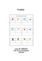 Vorschau - Arbeitsblätter - D: Zusammengesetzte Nomen Freebie - Deckblatt