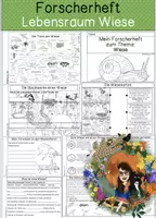 Vorschau - Arbeitsblätter - Forscherheft - Wiese - Deckblatt
