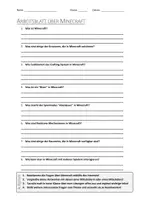 Vorschau - Arbeitsblätter - Lernposter + AB mit Fragen zum Thema "Minecraft" + Lösungsblatt + Mindmap + Infografik - Seite 1