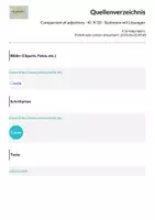 Vorschau - Arbeitsblätter - Comparison of adjectives - Kl. 9/10 - Stationen mit Lösungen - Seite 1