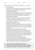 Vorschau - Arbeitsblätter - AB mit Fragen zum Thema "Mittelwert" + Lösungsblatt - Seite 1