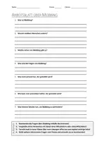Vorschau - Arbeitsblätter - Lernposter + AB mit Fragen zum Thema "Mobbing" + Lösungsblatt + Mindmap + Infografik - Seite 1