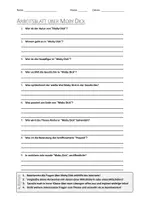 Vorschau - Arbeitsblätter - Lernposter + AB mit Fragen zum Thema "Moby Dick" + Lösungsblatt + Mindmap + Infografik - Seite 1