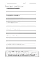 Vorschau - Arbeitsblätter - AB mit Fragen zum Thema "Modell" + Lösungsblatt + Infografik - Deckblatt