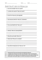 Vorschau - Arbeitsblätter - Lernposter + AB mit Fragen zum Thema "Mona Lisa" + Lösungsblatt + Mindmap + Infografik - Seite 1