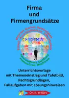 Vorschau - Stundenentwürfe - Die Firma und die Firmengrundsätze - Das Firmenrecht nach HGB - Deckblatt