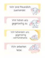 Vorschau - Poster - Klassenregeln für die Elefantenklasse - Seite 1