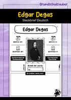 Vorschau - Arbeitsblätter - Edgar Degas Künstler Steckbrief - Deckblatt