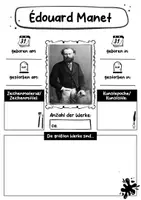 Vorschau - Arbeitsblätter - Édouard Manet Künstler Steckbrief - Seite 1