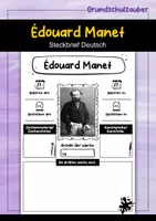 Vorschau - Arbeitsblätter - Édouard Manet Künstler Steckbrief - Deckblatt