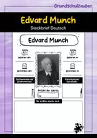 Vorschau - Arbeitsblätter - Edvard Munch Künstler Steckbrief - Deckblatt