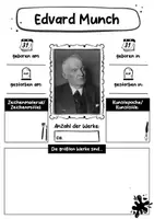 Vorschau - Arbeitsblätter - Edvard Munch Künstler Steckbrief - Seite 1
