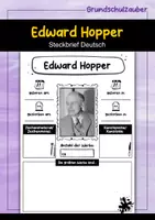 Vorschau - Arbeitsblätter - Edward Hopper Künstler Steckbrief - Deckblatt