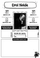 Vorschau - Arbeitsblätter - Emil Nolde Künstler Steckbrief - Seite 1