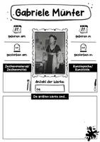 Vorschau - Arbeitsblätter - Gabriele Münter Künstler Steckbrief - Seite 1