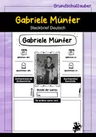 Vorschau - Arbeitsblätter - Gabriele Münter Künstler Steckbrief - Deckblatt
