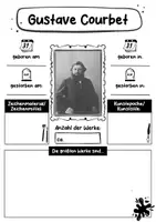 Vorschau - Arbeitsblätter - Gustave Courbet Künstler Steckbrief - Seite 1