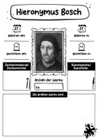 Vorschau - Arbeitsblätter - Hieronymus Bosch Künstler Steckbrief - Seite 1