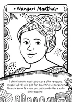 anteprima - Materiale per pittura e bricolage - Esplora l'eredità di Wangari Maathai e Josephine Baker con il nostro set di pagine da colorare per bambini della scuola primaria - Pagina 3