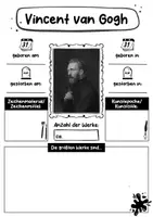 Vorschau - Arbeitsblätter - Vincent van Gogh Künstler Steckbrief - Seite 1
