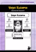 Vorschau - Arbeitsblätter - Yayoi Kusama Künstler Steckbrief - Deckblatt
