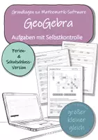 Vorschau - Arbeitsblätter - Schulschluss & Ferien - Rätsel zu GeoGebra-Grundlagen - Deckblatt