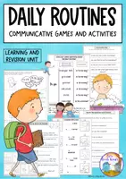 Vista previa - Hojas de trabajo - 48 pages Daily routines super pack: Juegos y actividades - Portada
