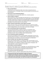 Vorschau - Arbeitsblätter - AB mit Fragen zum Thema "Claude Monet" + Lösungsblatt + Infografik - Seite 2