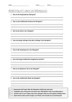 Vorschau - Arbeitsblätter - AB mit Fragen zum Thema "Mongolei" + Lösungsblatt + Infografik - Deckblatt