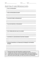 Vorschau - Arbeitsblätter - Lernposter + AB mit Fragen zum Thema "Monokulturen" + Lösungsblatt + Infografik - Seite 1