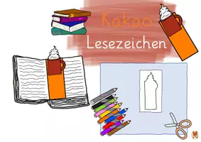 Vorschau - Mal- und Bastelvorlagen - Lesezeichen Kakao Herbst - Kunst 1,2,3,4 - Seite 1