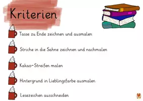 Vorschau - Mal- und Bastelvorlagen - Lesezeichen Kakao Herbst - Kunst 1,2,3,4 - Seite 2