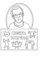 Vorschau - Arbeitsblätter - Keith Haring - Künstler - Flipbook einen Steckbrief erstellen & Kunstbetrachtung - Seite 2