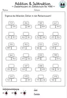 Vorschau - Arbeitsblätter - Rechenmauern - Addition & Subtraktion | Zahlenraum bis 1000 | Zweiermauern - Seite 1