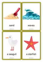 Aperçu - Apprentissages en autonomie - Summer Flashcards - at the beach - The British Fox - Page 2