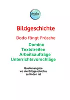 Vorschau - Spiele - Bildgeschichte: Domino 2 (Dodo fängt Frösche) - Deckblatt