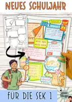Vorschau - Arbeitsblätter - Backtoschool Schulstart Steckbrief zum Kennenlernen - Deckblatt