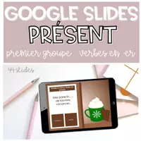 Vorschau - Spiele - PRÉSENT PREMIER GROUPE Verbes en -er GOOGLE SLIDES - Deckblatt