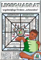 Vista previa - Hojas de trabajo - Formas verbales regulares "schneiden" - Alemán / Deutsch - Portada