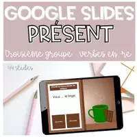 Vorschau - Spiele - PRÉSENT TROISIÈME GROUPE Verbes en -re GOOGLE SLIDES - Deckblatt