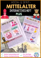 Vorschau - Unterrichtsreihen - Mittelalter - Interaktives Heft PLUS | Kreuzzüge, Investiturstreit, Zünfte, Gilde, Hanse, Hundertjähriger Krieg - Homeschooling & Distanzunterricht - Deckblatt