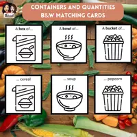 Vista previa - Juegos / Gamificación - Food: Containers and Quantities - Matching Cards - Portada