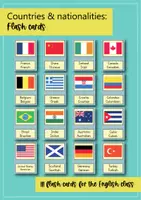 Vorschau - Fördermaterial/Inklusion - Countries and nationalities: 111 Flash Cards / Bild- und Wortkarten (Englisch) - Seite 1