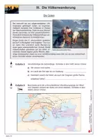 Vorschau - Arbeitsblätter - Die Völkerwanderung | Geschichte Politik Klasse 8-9 | Migration | Goten Franken Vandalen Langobarden Burgunder | Arbeitsblätter Kopiervorlagen mit Lösungen - Seite 2
