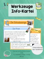 Vorschau - Aufgabenkarten - Werkzeuge Info-Kartei - Deckblatt