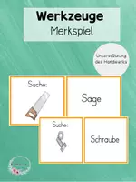 Vorschau - Spiele - Werkzeuge Merkspiel - Deckblatt